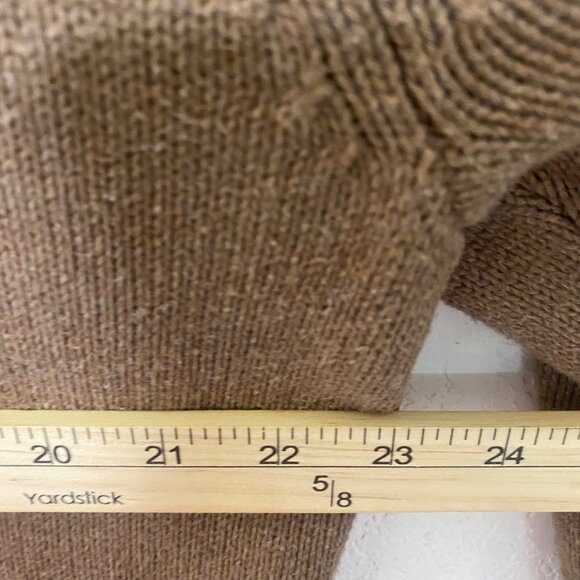 L.L. Bean Mens Brown V-Neck Cotton Sweater Size L Tan Fall Neutral Preppy - Picture 7 of 10